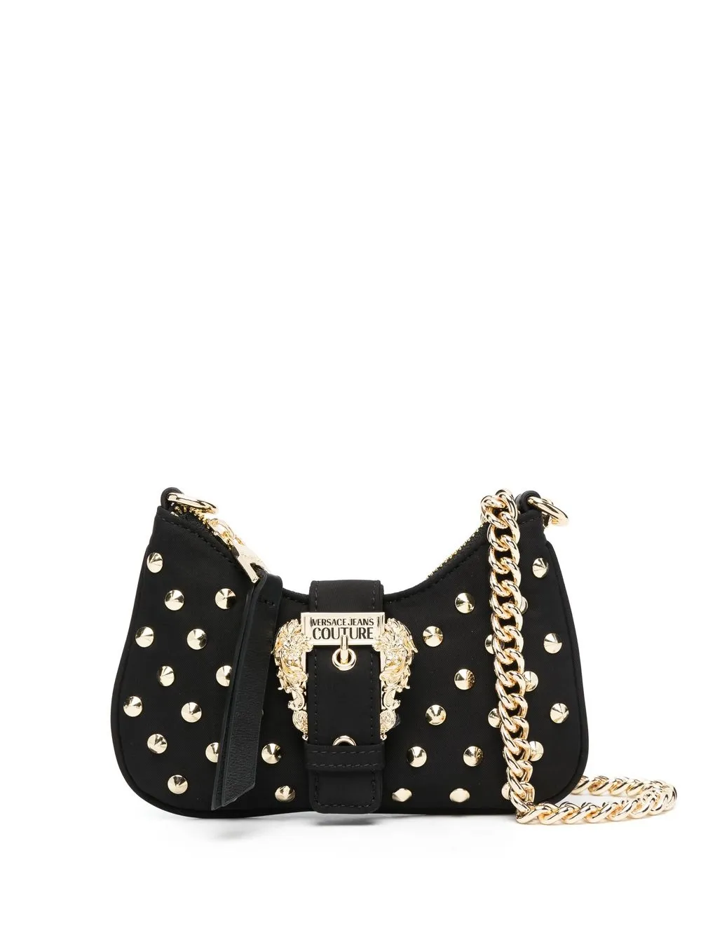 

Versace Jeans Couture bolsa de hombro con aplique de oro - Negro