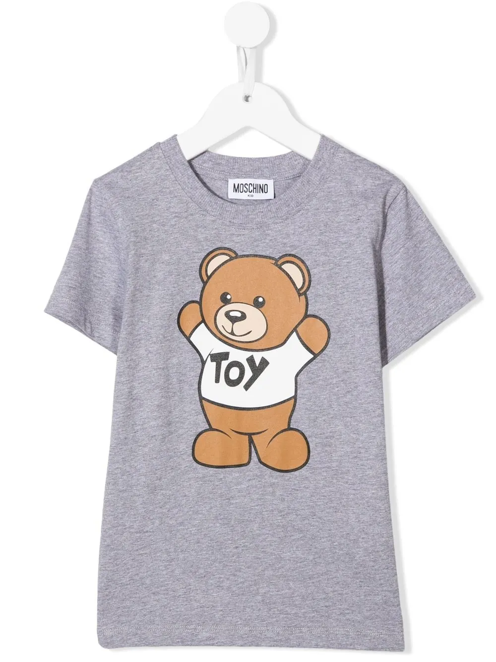 

Moschino Kids playera con logo estampado - Gris