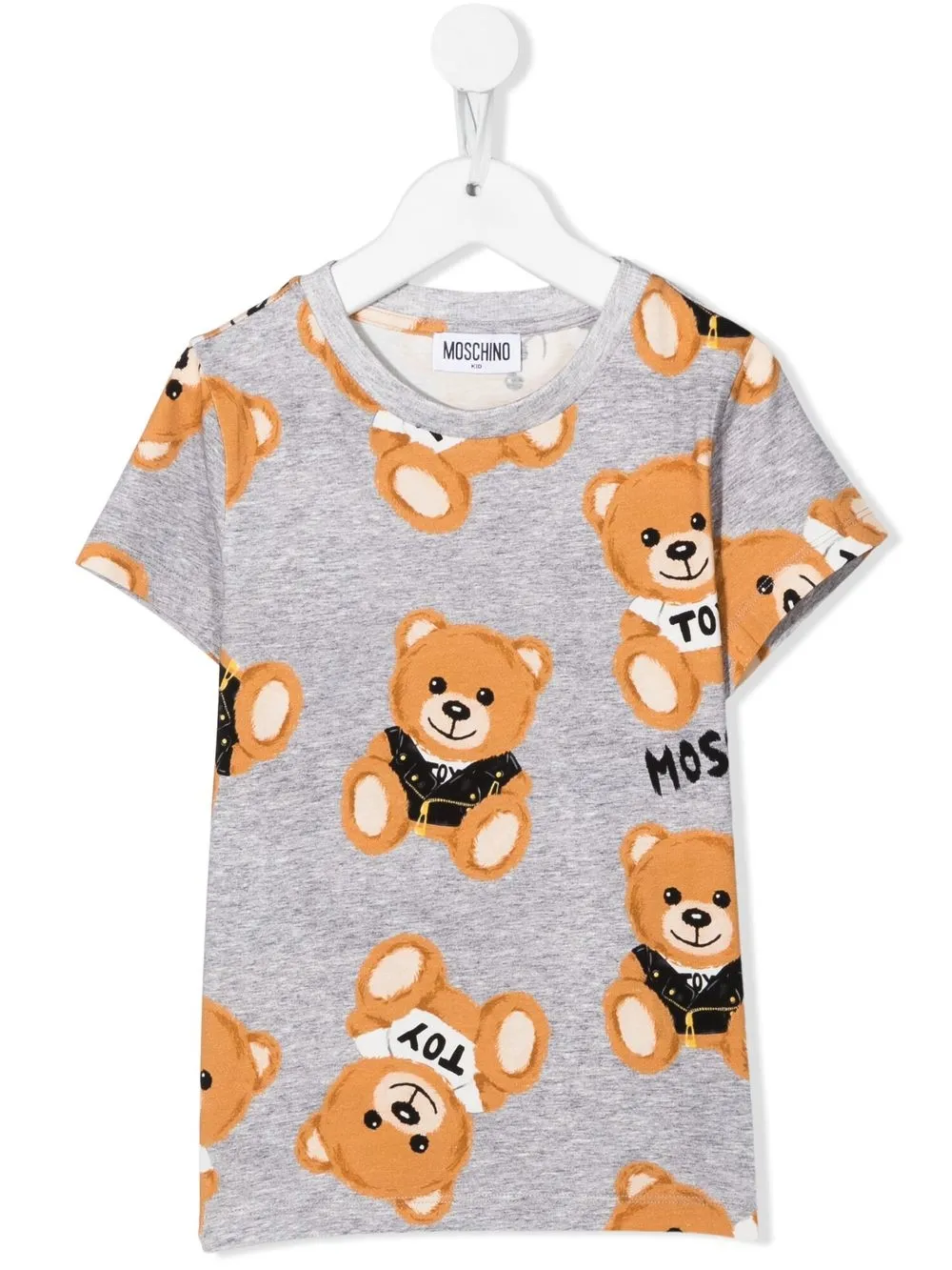 

Moschino Kids playera con motivo Teddy Bear - Gris