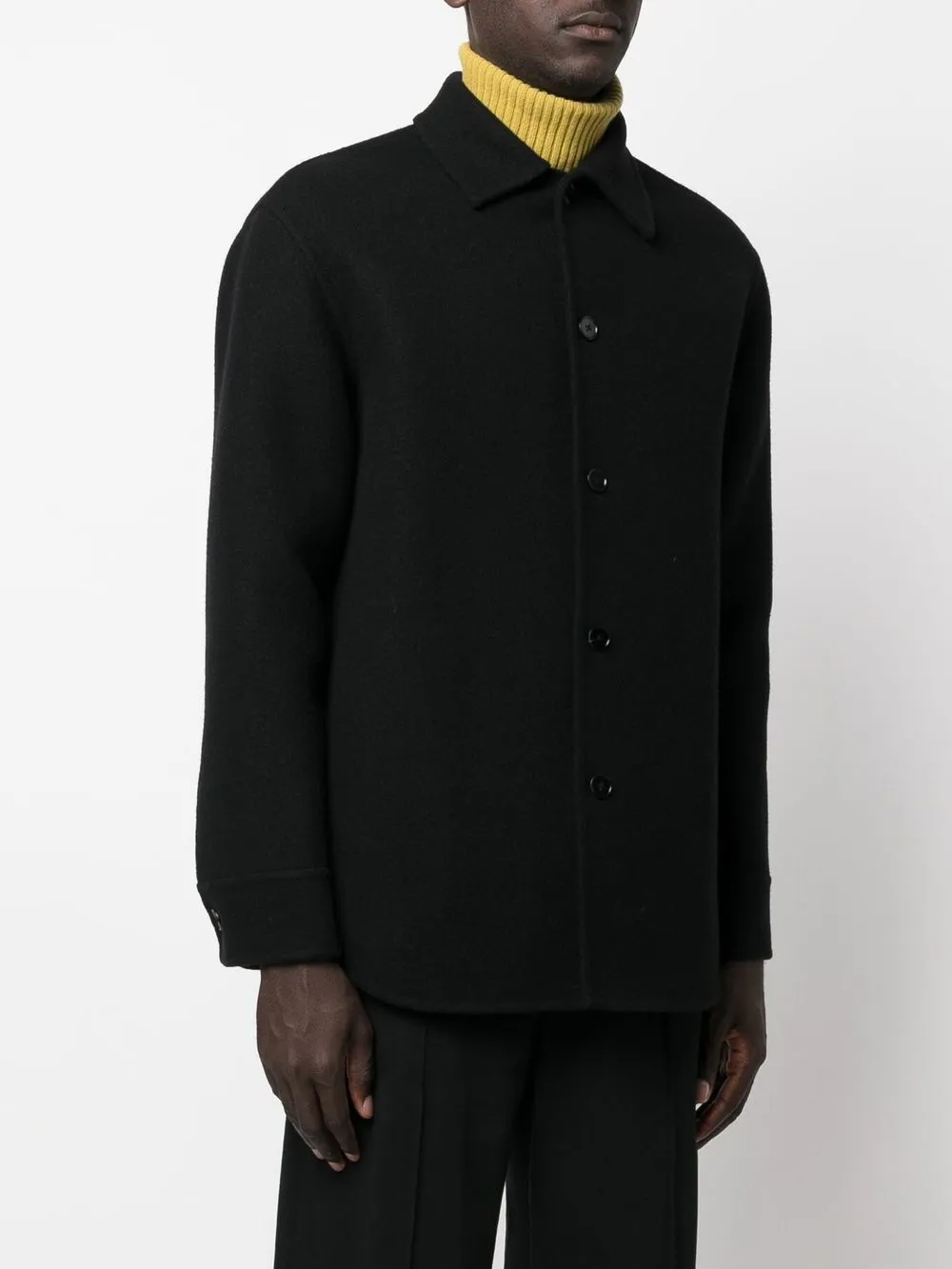 Jil Sander button-up Wool Shirt Jacket - Farfetch