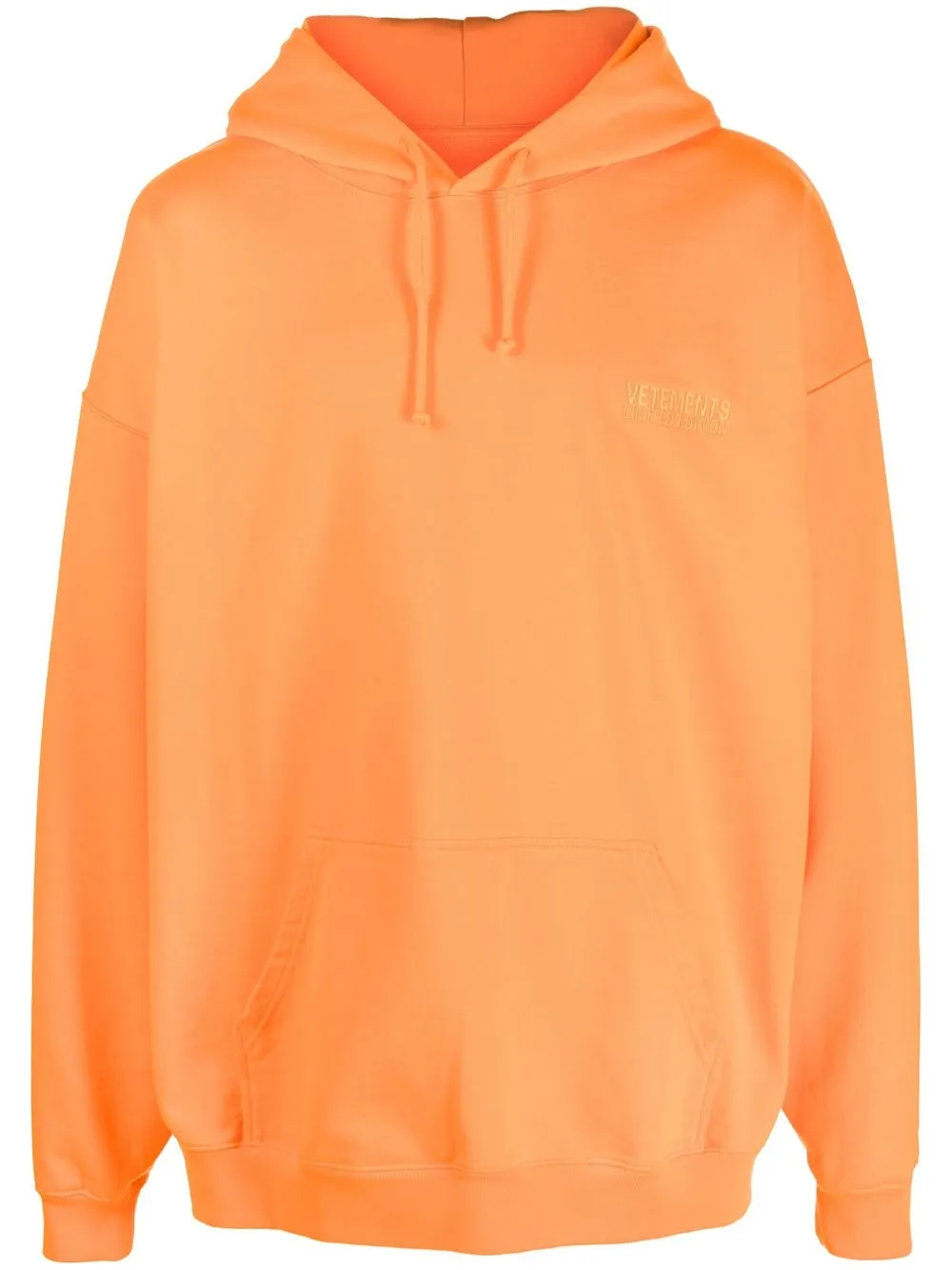 

VETEMENTS hoodie con logo bordado - Naranja