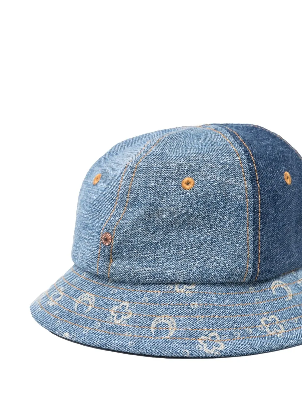 Marine Serre Patchwork Denim Hat - Farfetch