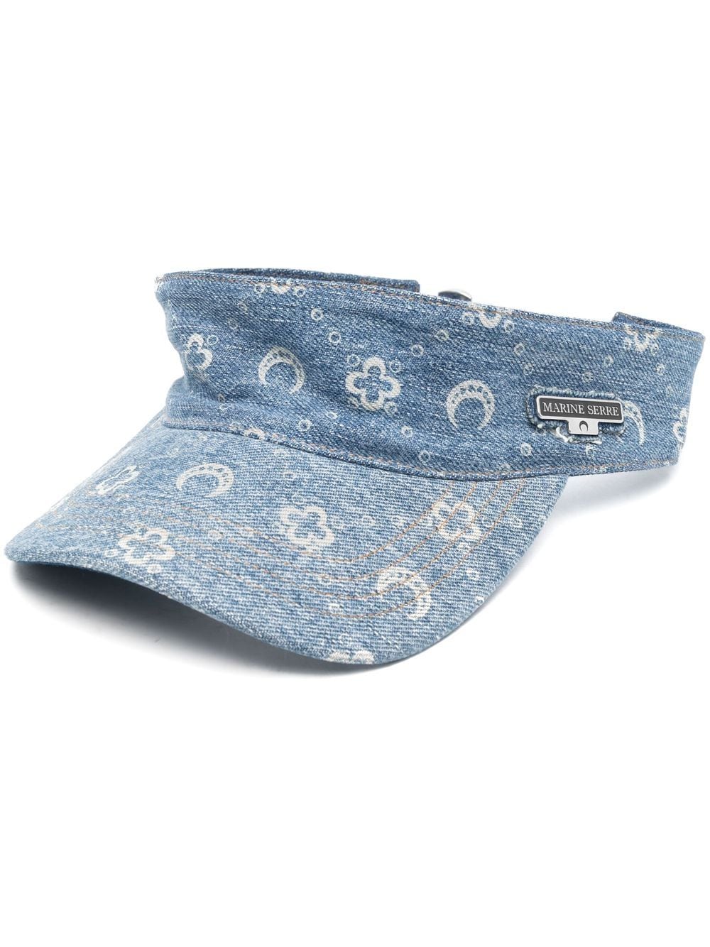 Marine Serre Monogram Denim Bell Bucket Hat - Farfetch