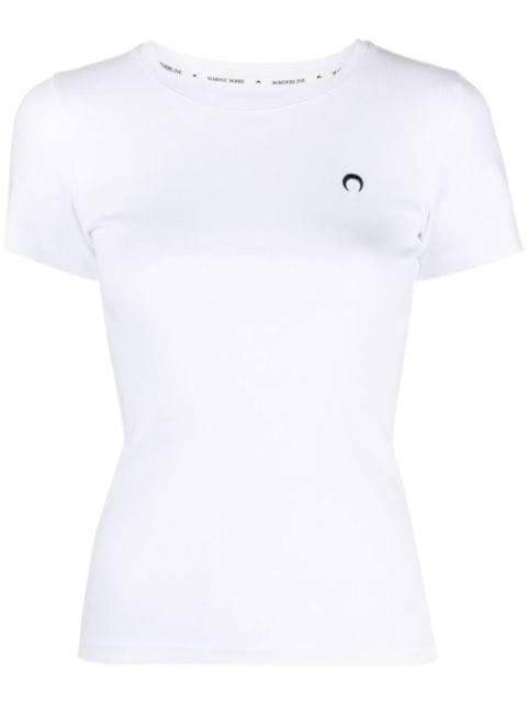 Marine Serre T-Shirt mit Sichelmond-Muster
