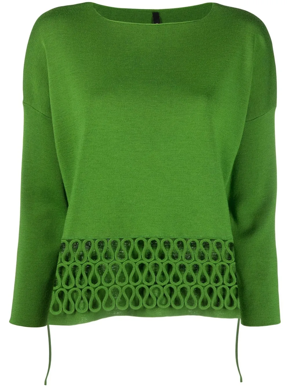 

PierAntonioGaspari cut-out round-neck sweater - Green