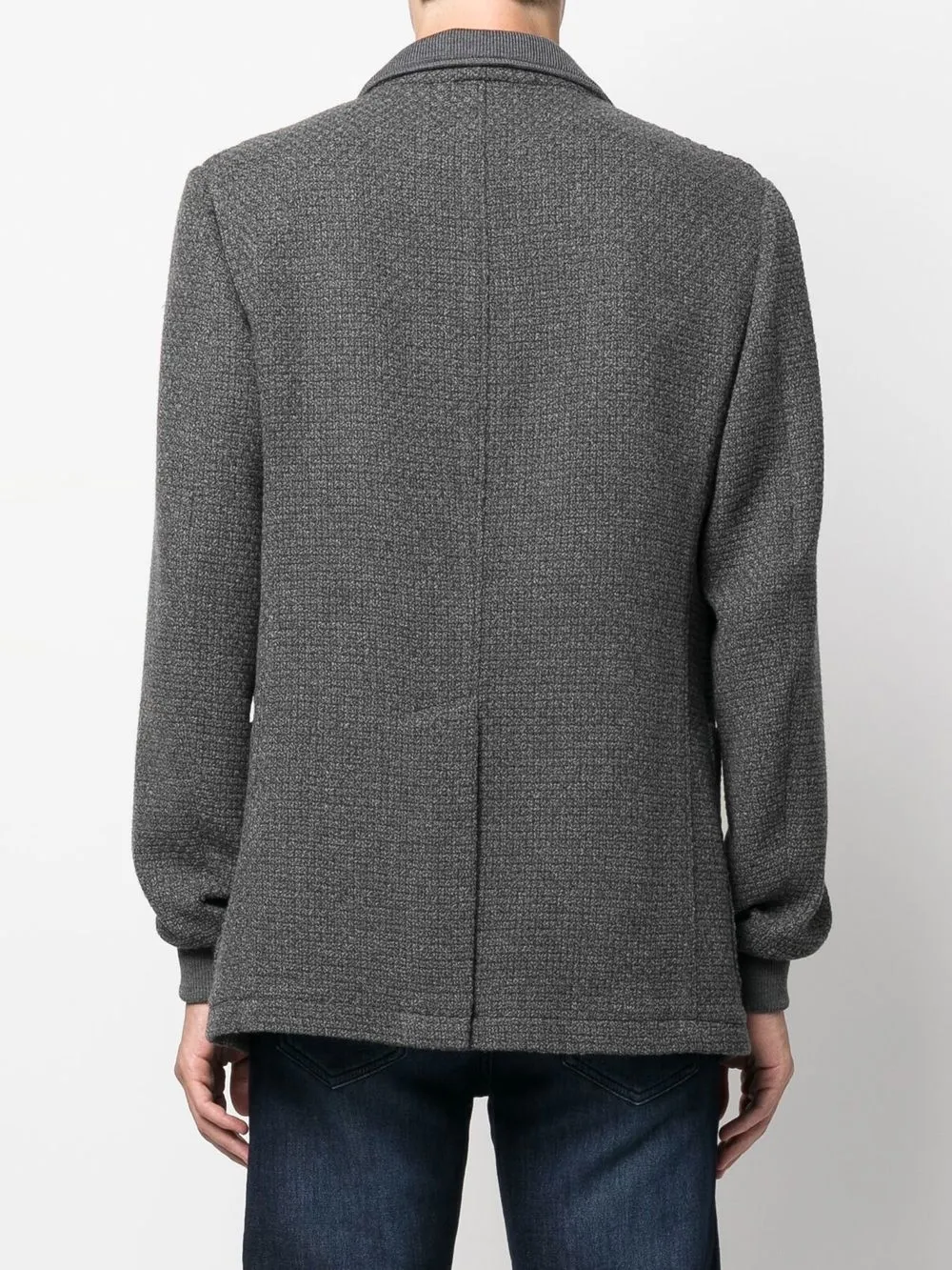 Canali Single-breasted Fitted Blazer In Grey