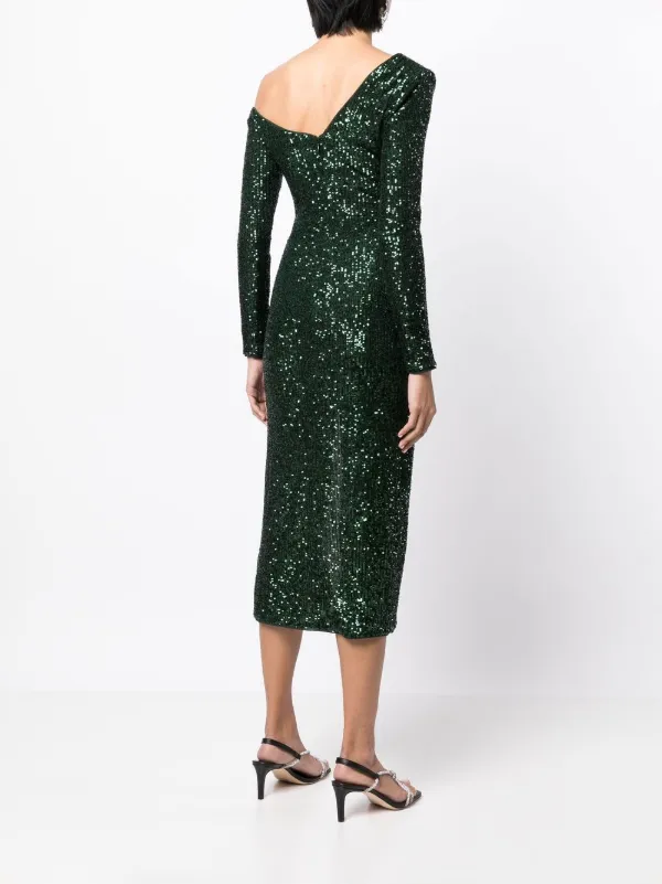 self portrait green sequin dress Self-Portrait Mini dress