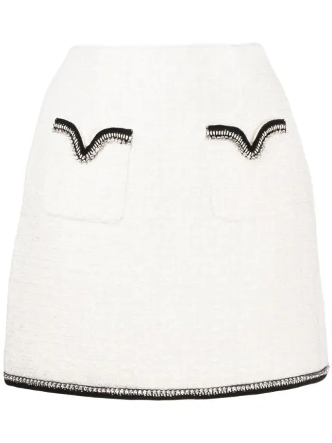 tweed high-waisted mini skirt