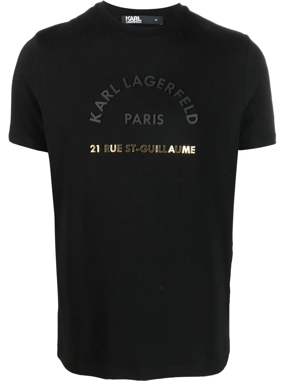 

Karl Lagerfeld playera manga corta con logo estampado - Negro