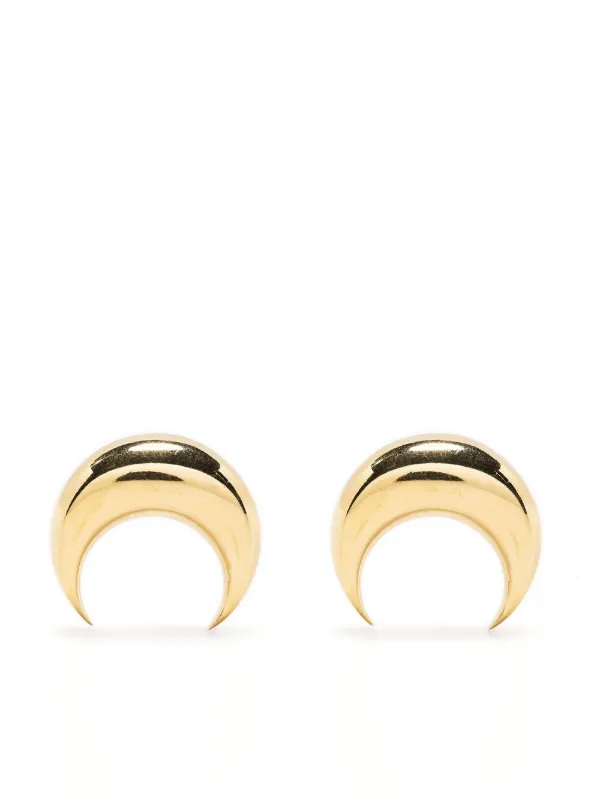 Gold moon shop stud earrings