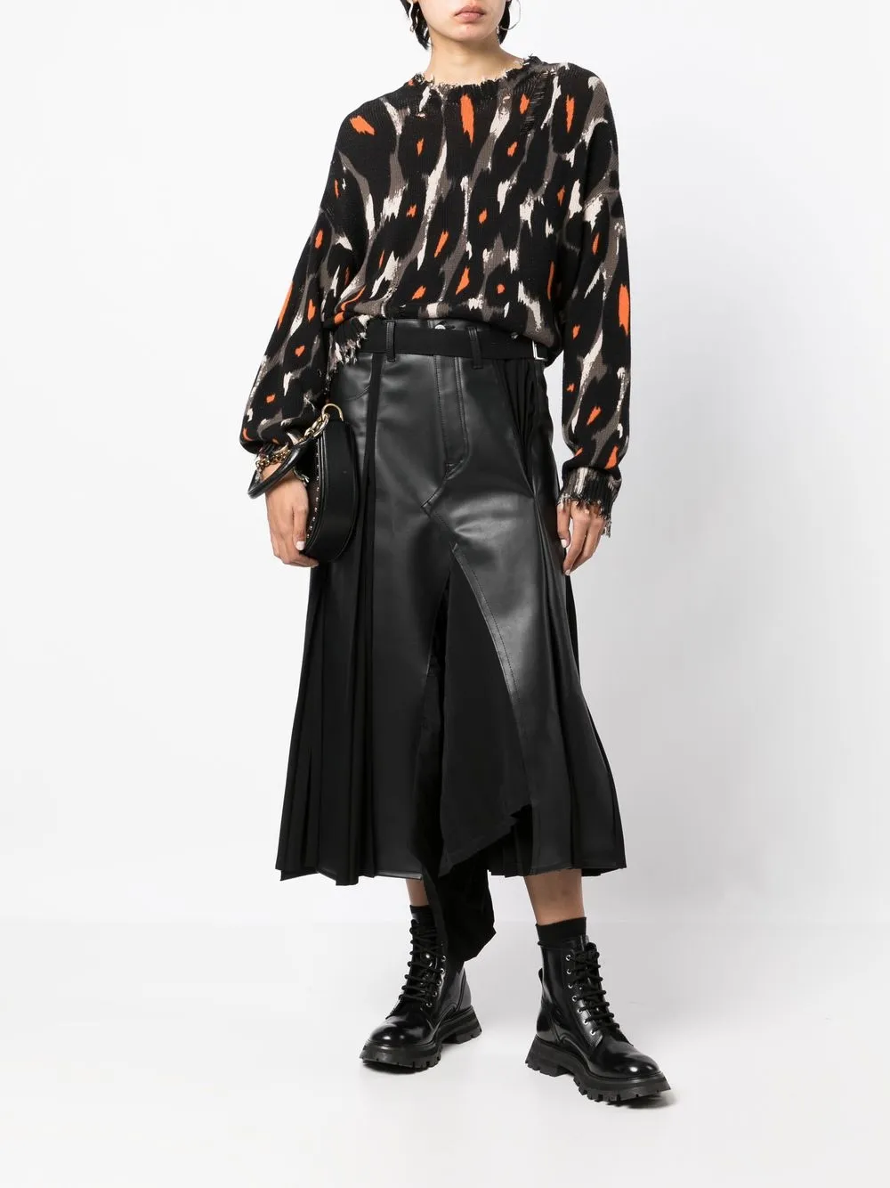 Junya Watanabe Gelaagde rok - Zwart