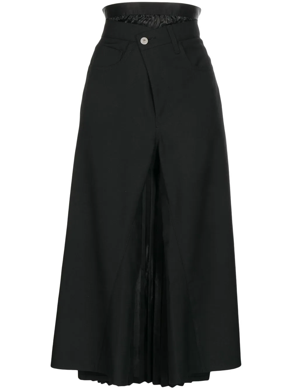 

Junya Watanabe falda acampanada a capas - Negro