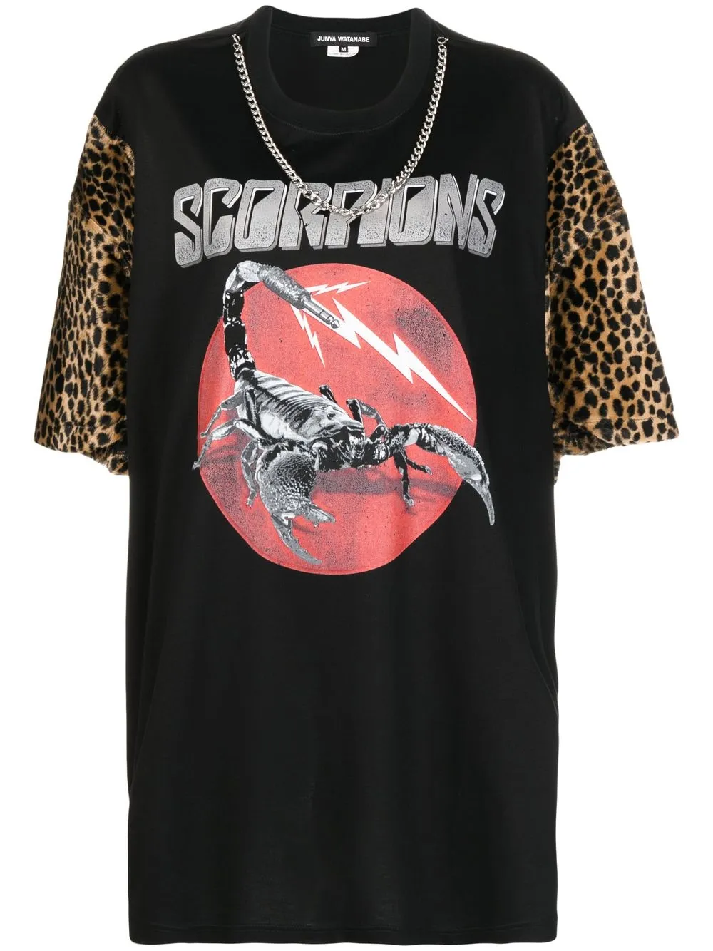 

Junya Watanabe playera con estampado leopardo en las mangas - Negro