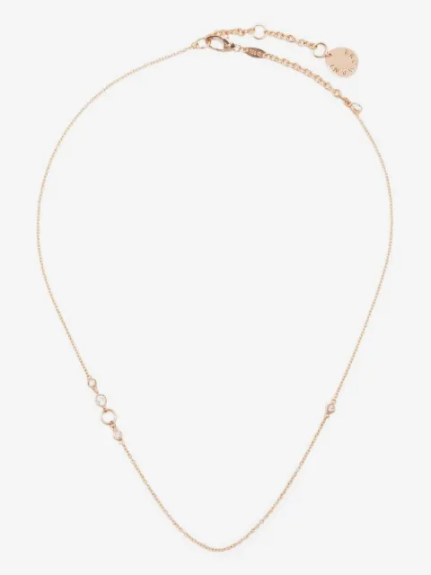 Brumani 18kt rose gold diamond and white topaz necklace