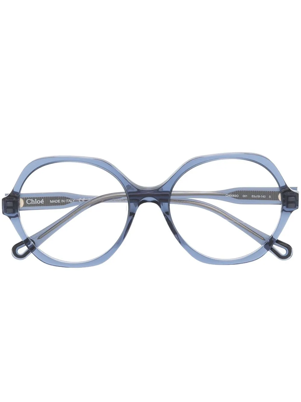 

Chloé Eyewear oversized transparent-frame glasses - Blue