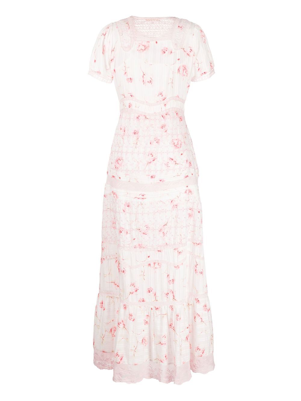 LoveShackFancy Maxi-jurk met bloemenprint - Roze