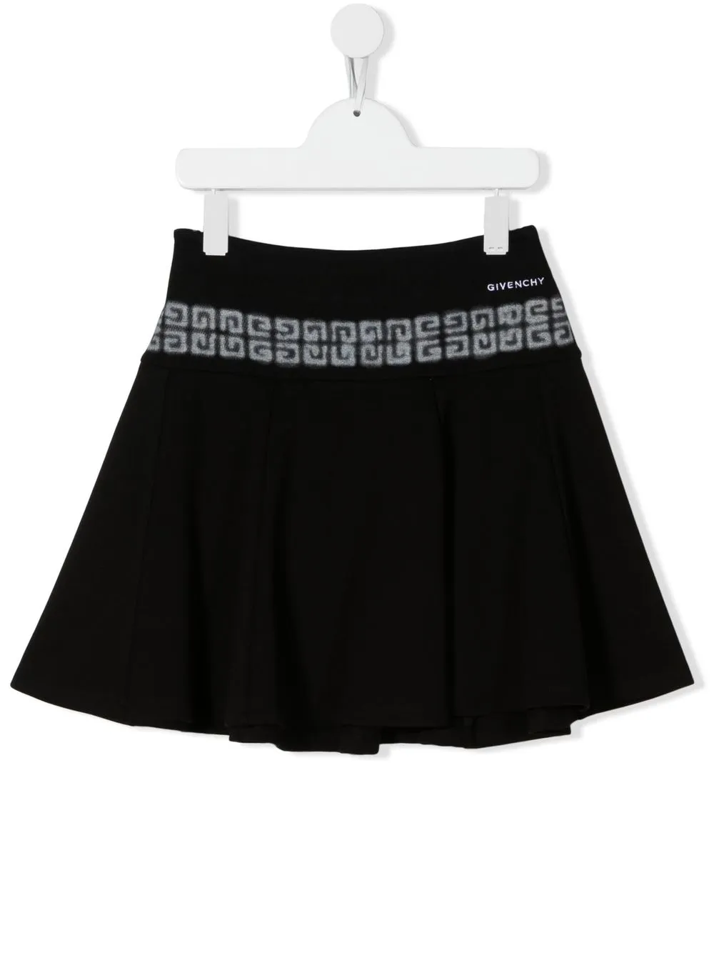 

Givenchy Kids falda corta tejida con detalle de Greca - Negro