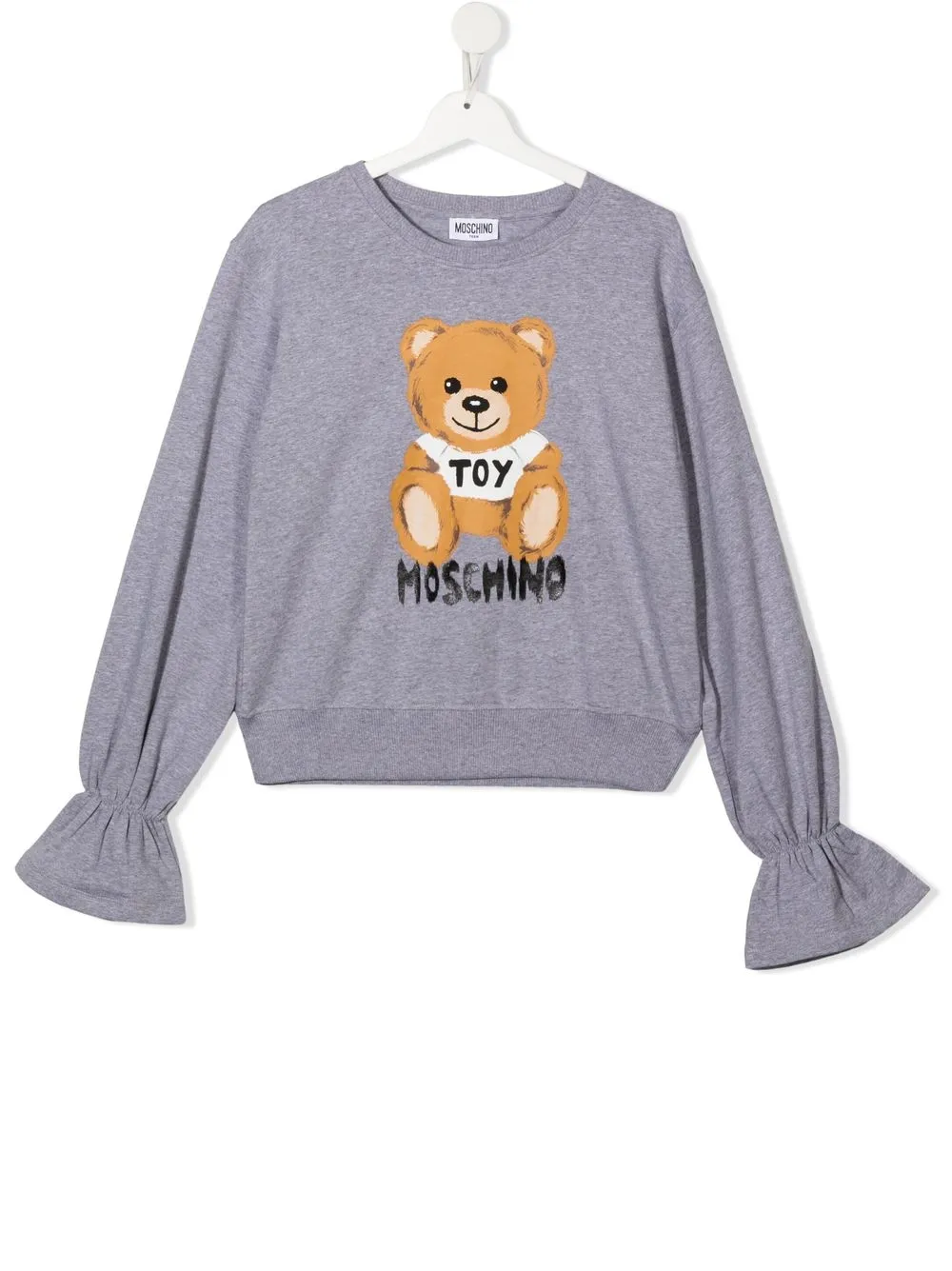 

Moschino Kids Toy Bear flared-cuff sweatshirt - Grey