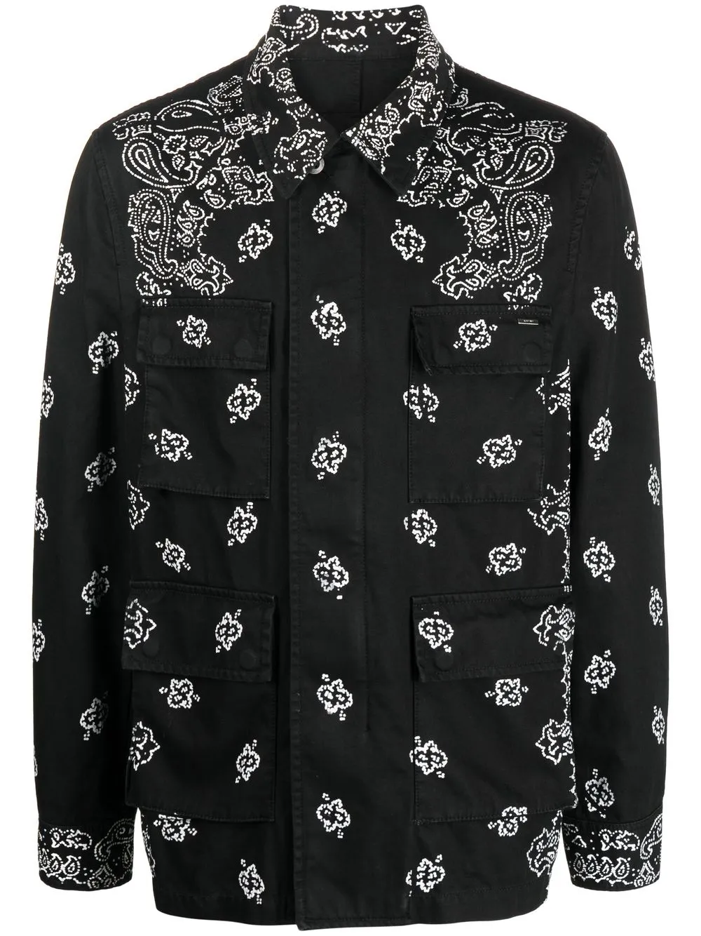 

AMIRI vestido camisero con estampado de bandana - Negro