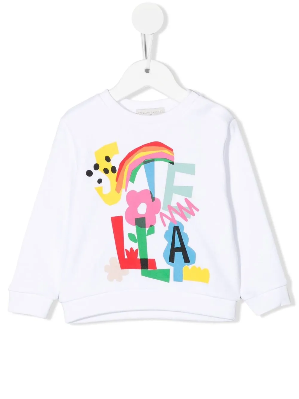 Stella McCartney Printed Cotton Jersey Sweatshirt Azzurro