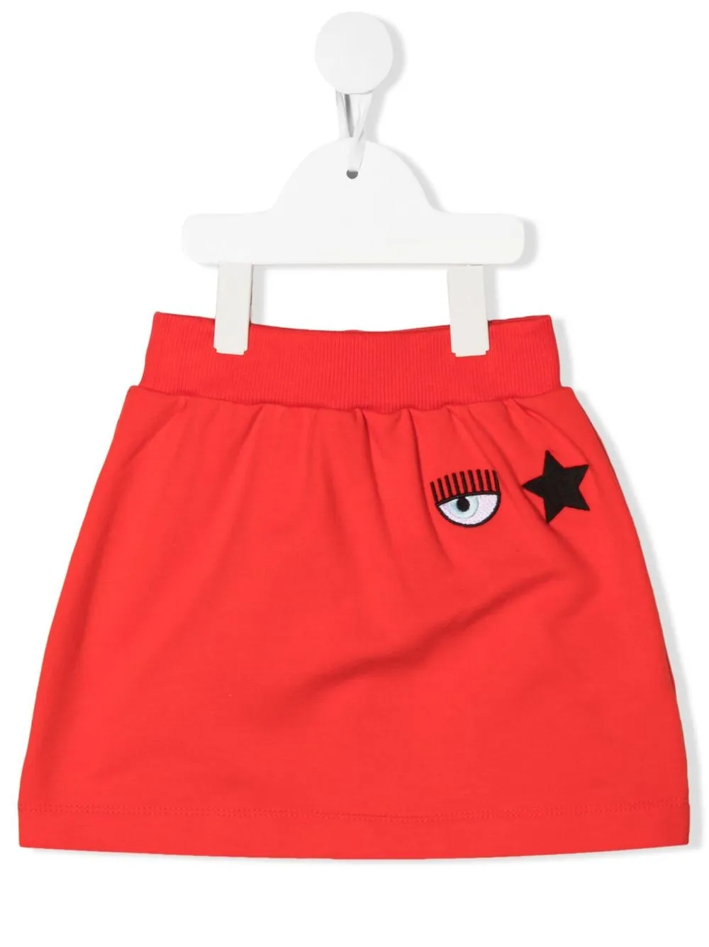 

Chiara Ferragni Kids falda deportiva con estampado Eyelike - Rojo