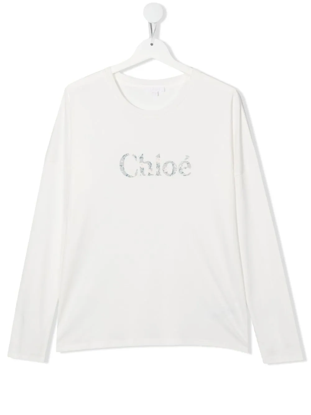 

Chloé Kids playera con logo estampado - Blanco