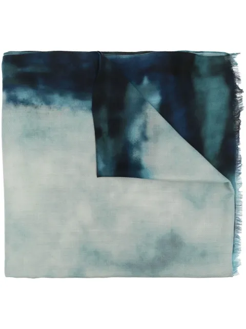 tie-dye frayed scarf