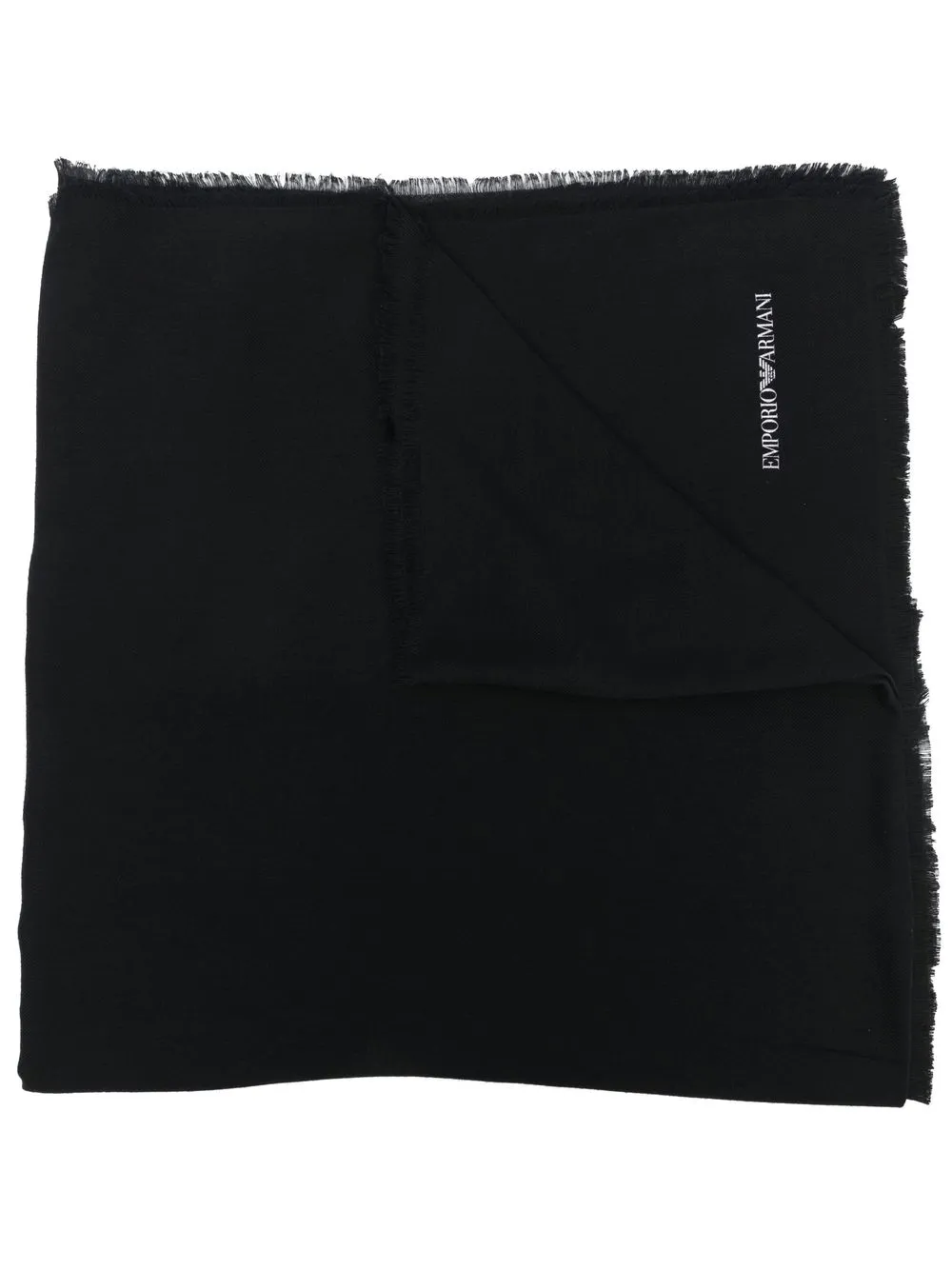 

Emporio Armani mascada con logo bordado - Negro