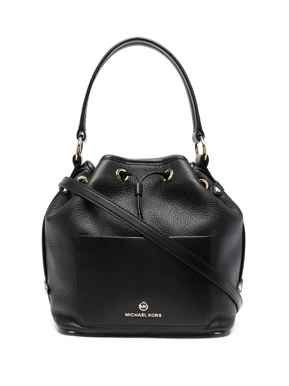 

Michael Michael Kors bolsa bucket con cordón y placa del logo - Negro