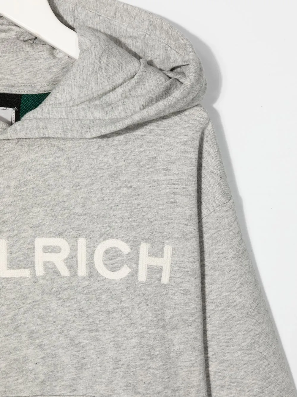 Woolrich Embroidered-logo Panelled Hoodie In Grey