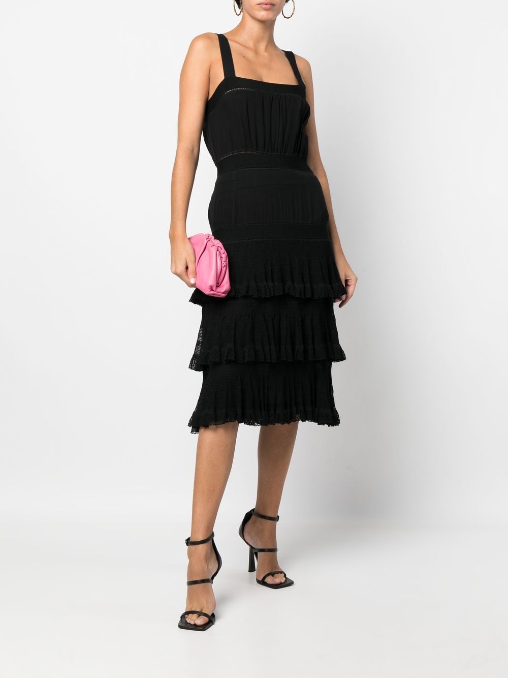Chanel Pre-owned 2005 Layered Ruffle Dress - Black