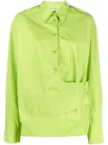 Low Classic wrap-around asymmetric shirt - Green