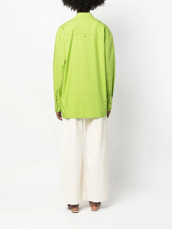 Low Classic wrap-around Asymmetric Shirt | Green | FARFETCH ID