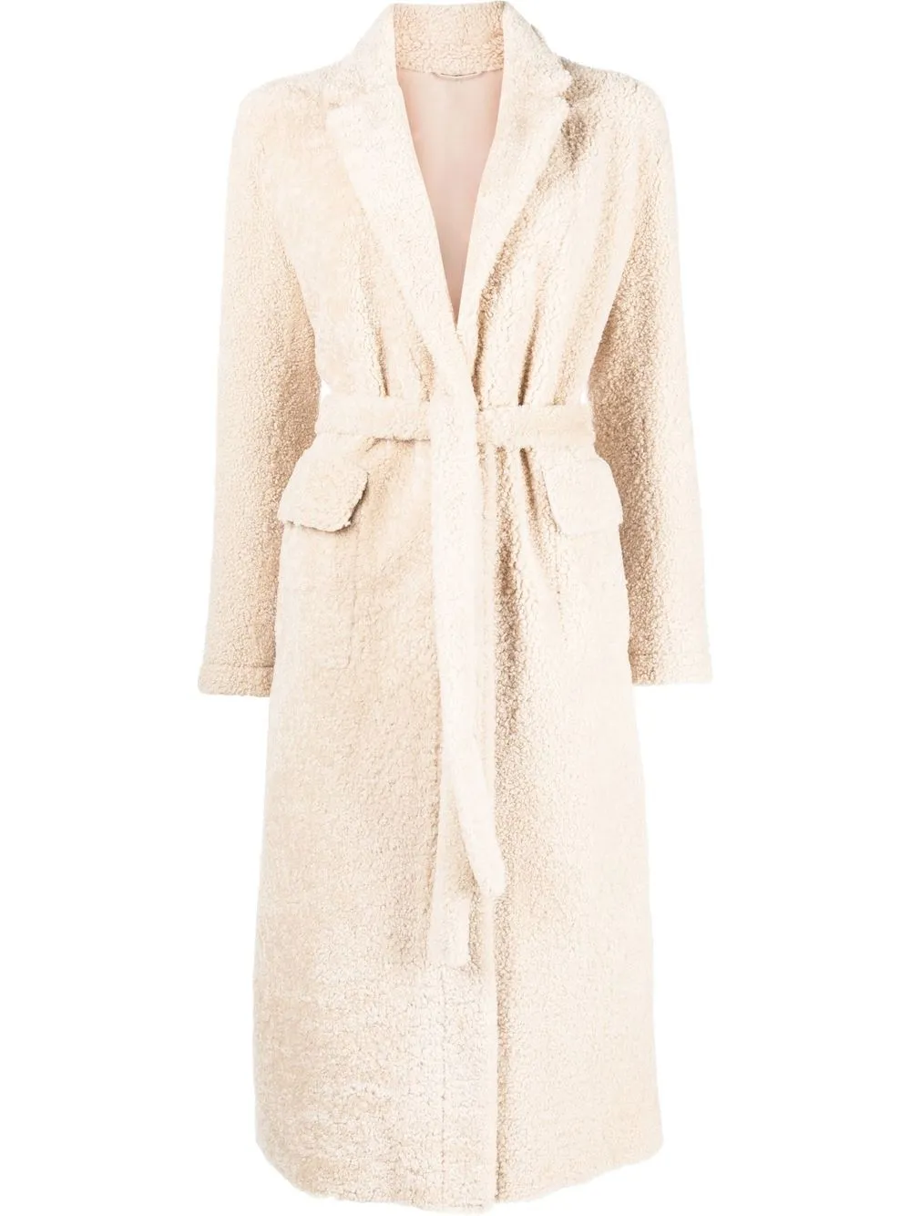 

Simonetta Ravizza Grace shearling curly coat - Neutrals