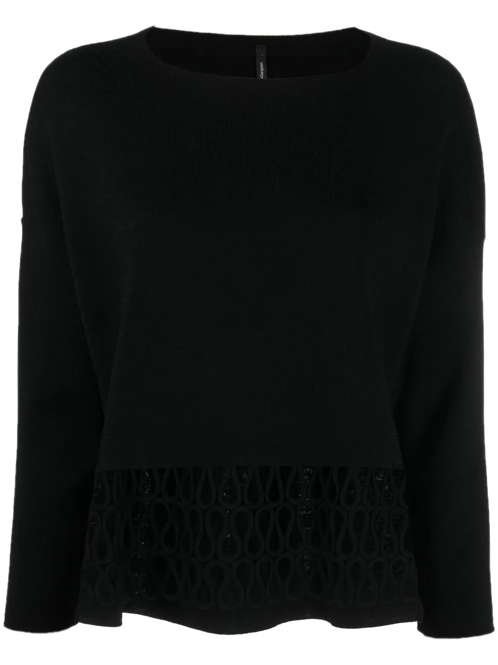 

PierAntonioGaspari cut-out round-neck sweater - Black