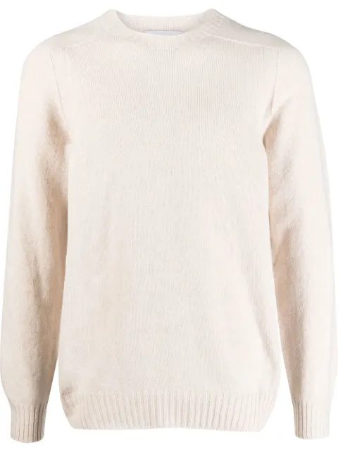 D4.0 ribbed-trim virgin-wool jumper