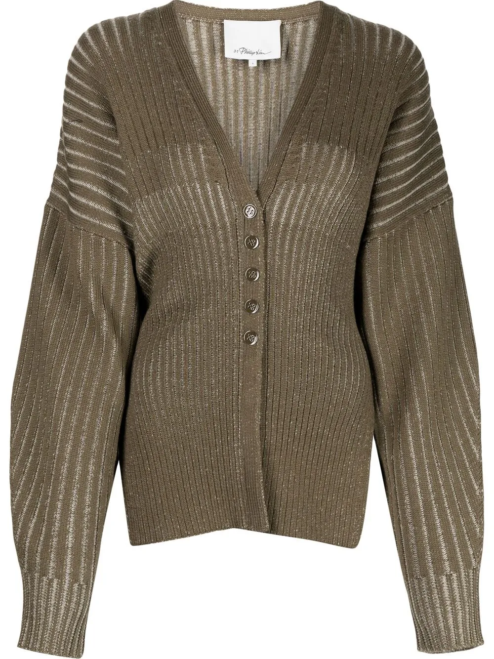 

3.1 Phillip Lim drop-shoulder ribbed cardigan - Green