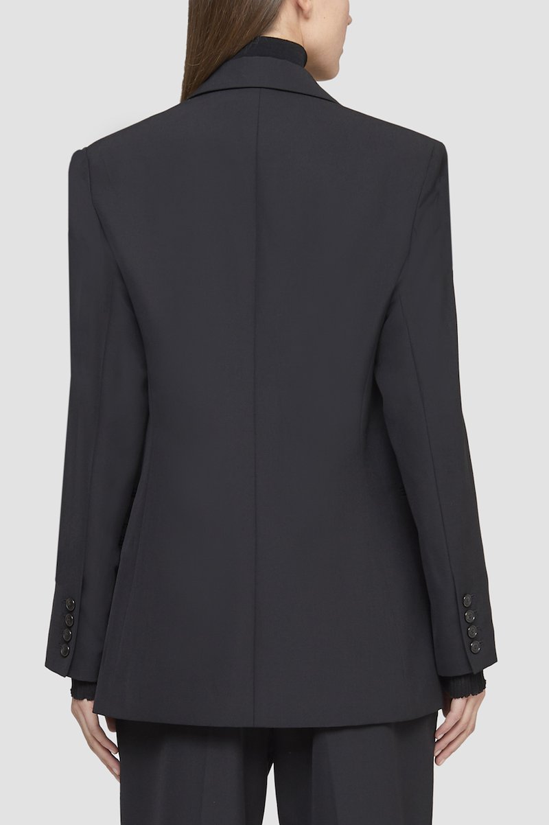 Wool Tailored Blazer-black #1 Wool Tailored Blazer, - 5