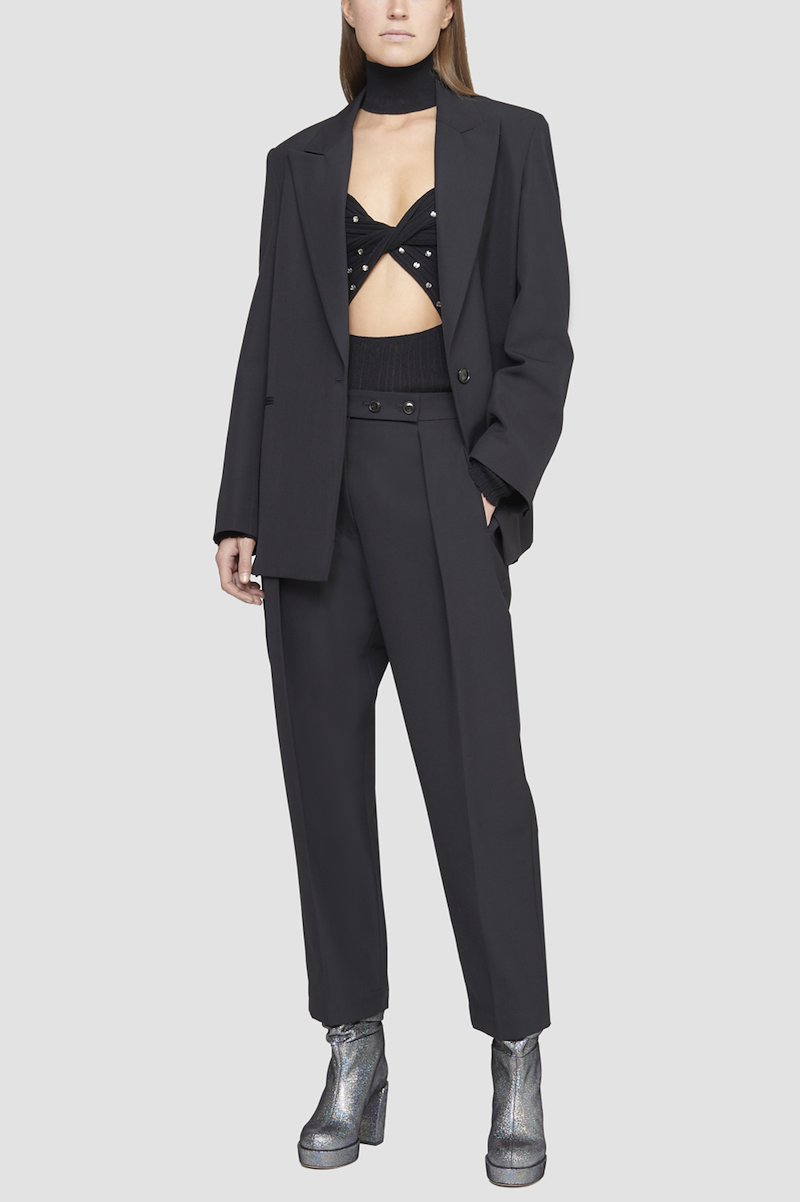 Wool Tailored Blazer-black #0 Wool Tailored Blazer, - 2