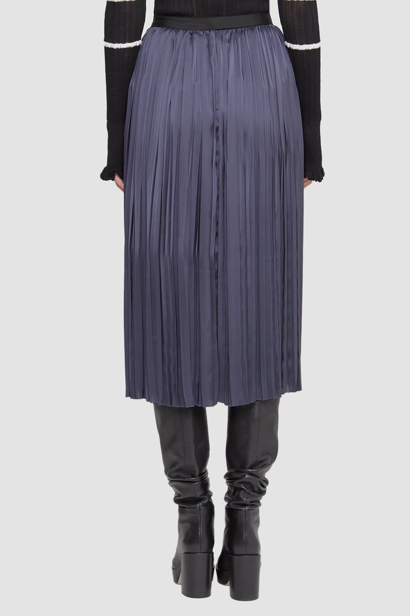 Irregular Pleated Skirt-blue #0 Irregular Pleated Skirt, - 2