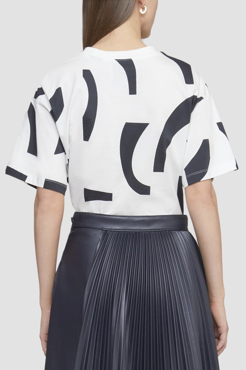 Abstract Tile Oversized T-Shirt-white #1 Abstract Tile Oversized T-Shirt, - 5