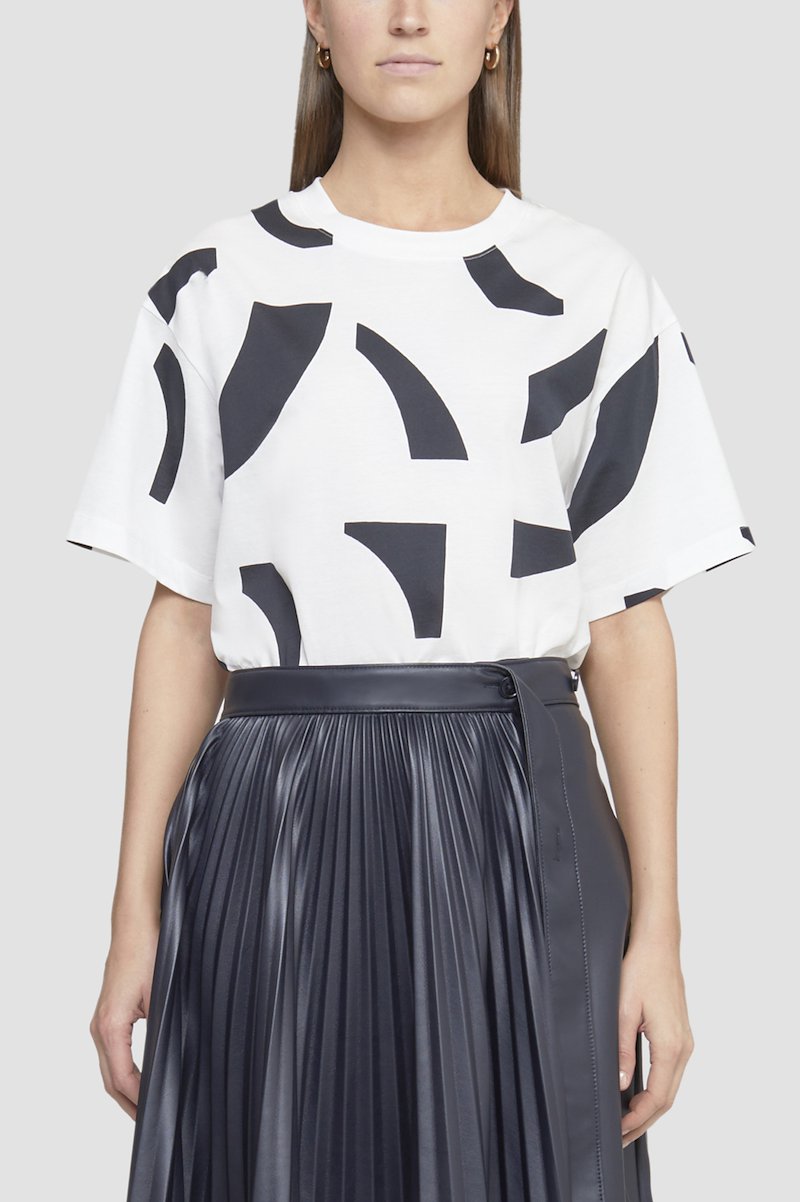 Abstract Tile Oversized T-Shirt-white #1 Abstract Tile Oversized T-Shirt, - 3
