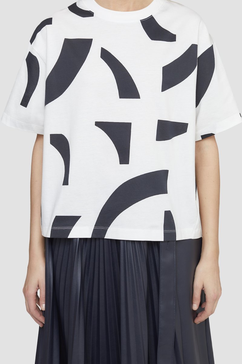 Abstract Tile Oversized T-Shirt-white #0 Abstract Tile Oversized T-Shirt, - 6