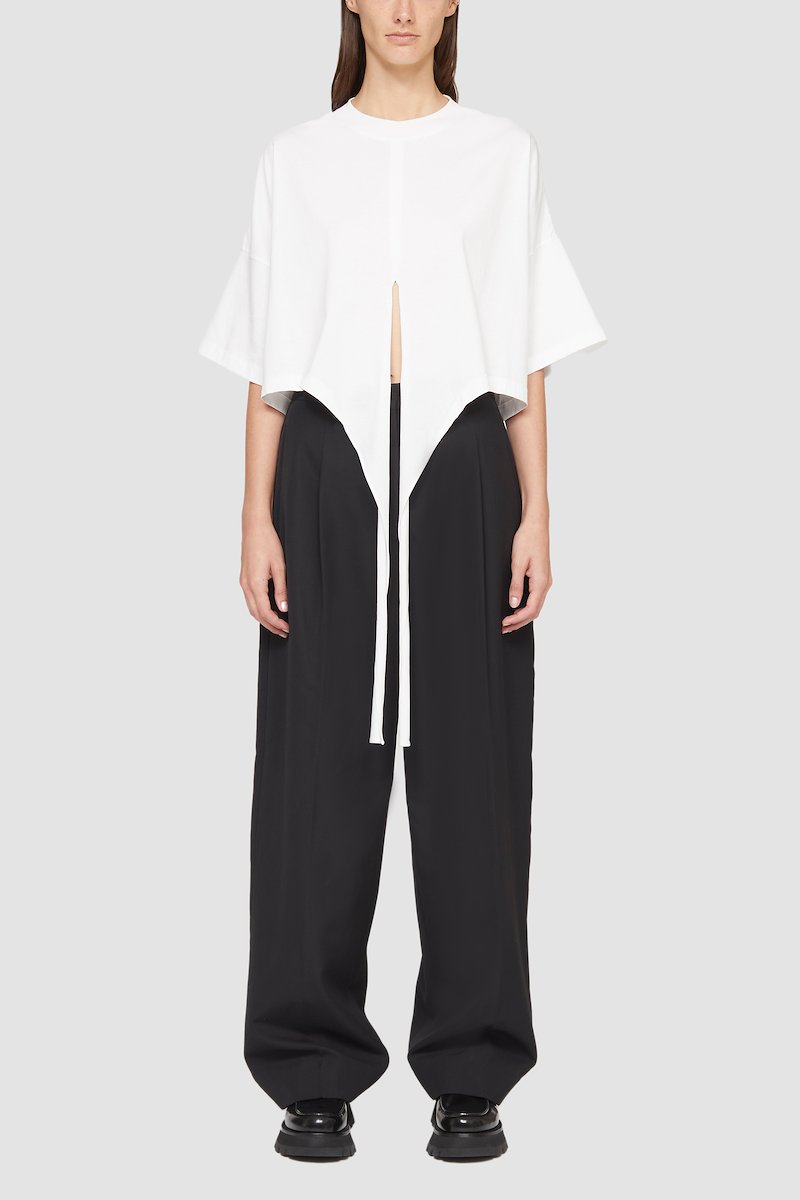 Twisted Tie Back T-Shirt-white #1 Twisted Tie Back T-Shirt, - 5