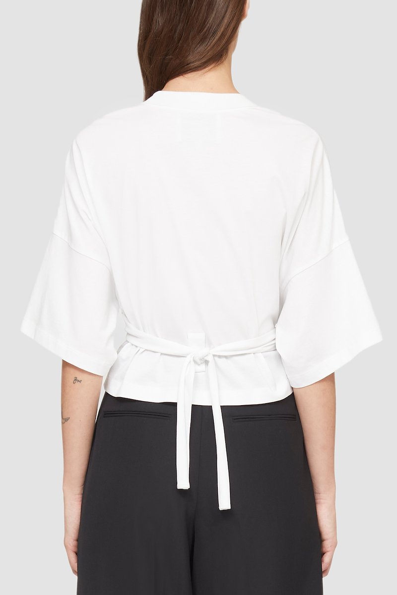 Twisted Tie Back T-Shirt-white #1 Twisted Tie Back T-Shirt, - 3