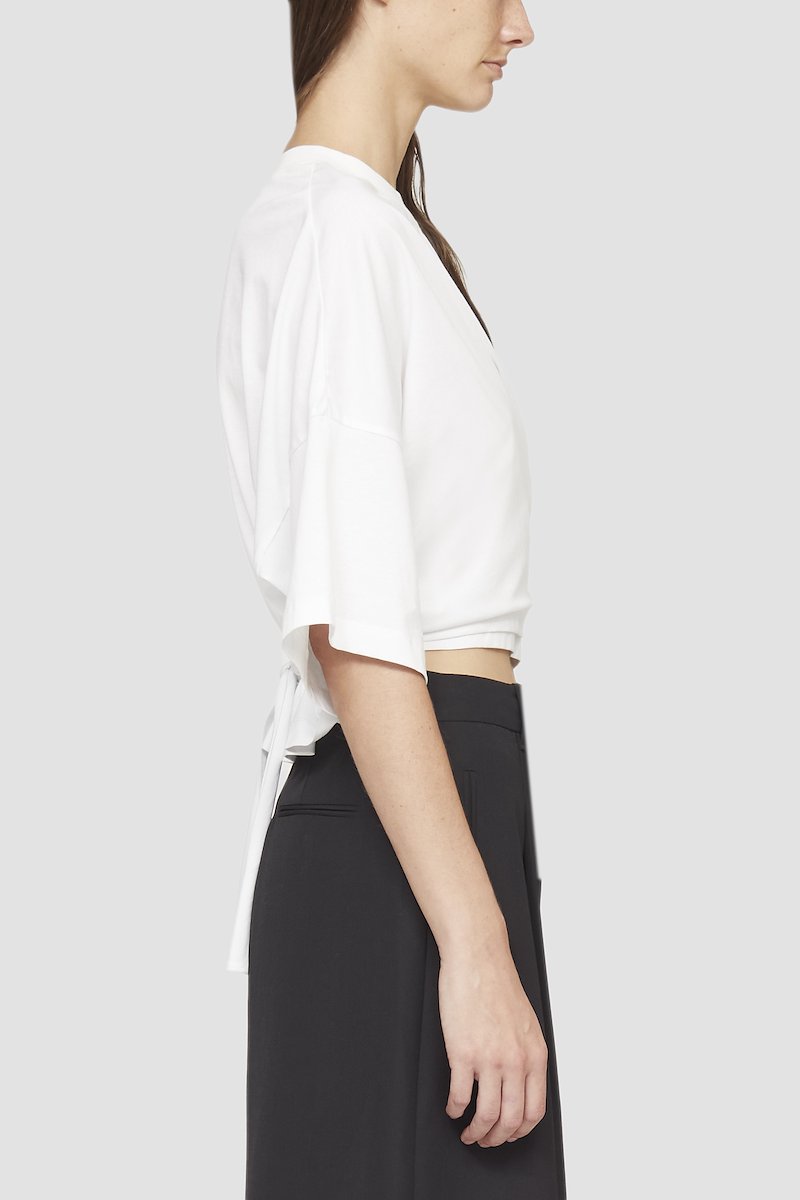 Twisted Tie Back T-Shirt-white #0 Twisted Tie Back T-Shirt, - 4