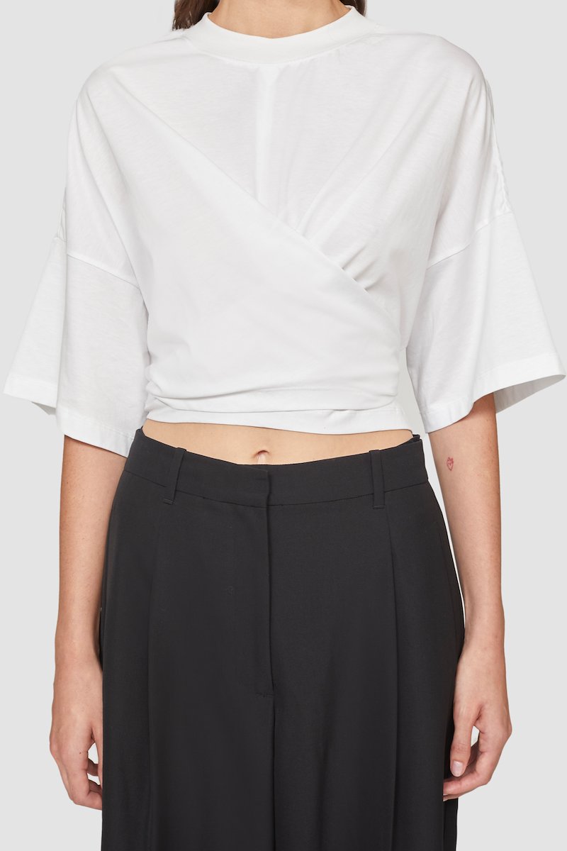 Twisted Tie Back T-Shirt-white #0 Twisted Tie Back T-Shirt, - 6