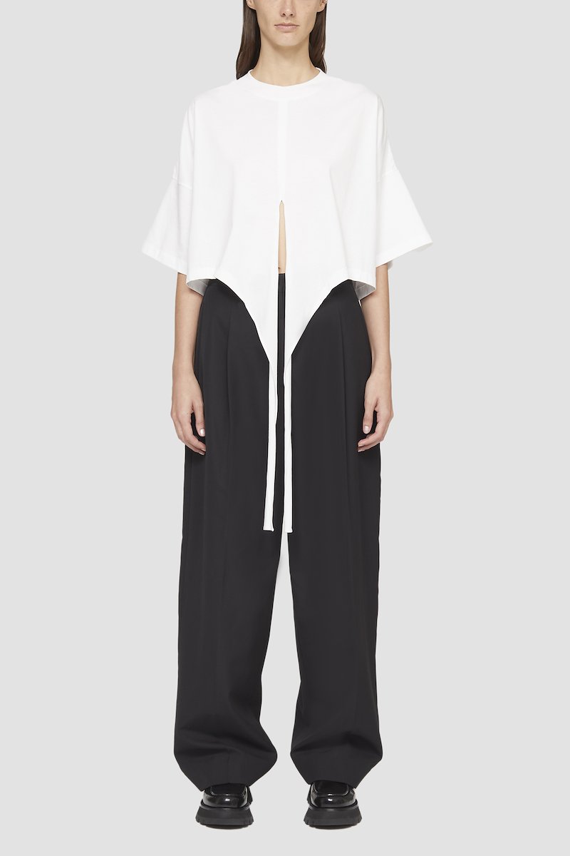 Twisted Tie Back T-Shirt-white #1 Twisted Tie Back T-Shirt, - 7