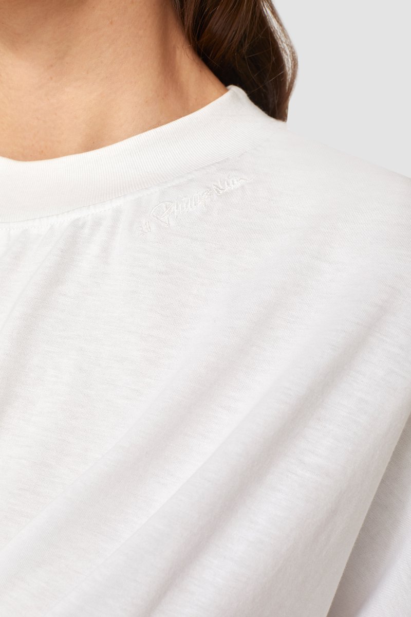 Twisted Tie Back T-Shirt-white #1 Twisted Tie Back T-Shirt, - 1
