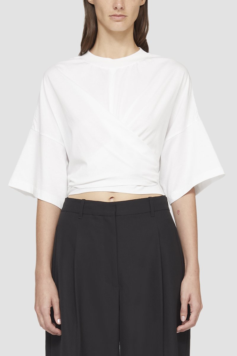 Twisted Tie Back T-Shirt-white #1 Twisted Tie Back T-Shirt, - 3